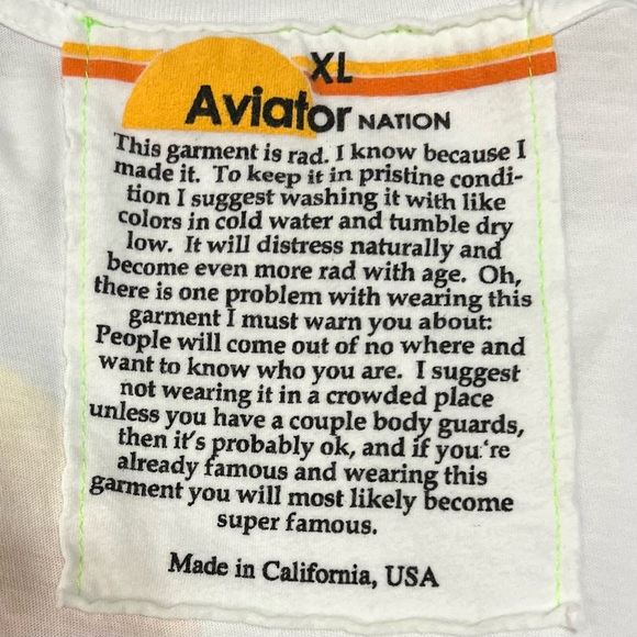 Aviator Nation x Soul Cycle Crew Neck Crop Top Athletic T Shirt Women’s XL - Picture 7 of 7